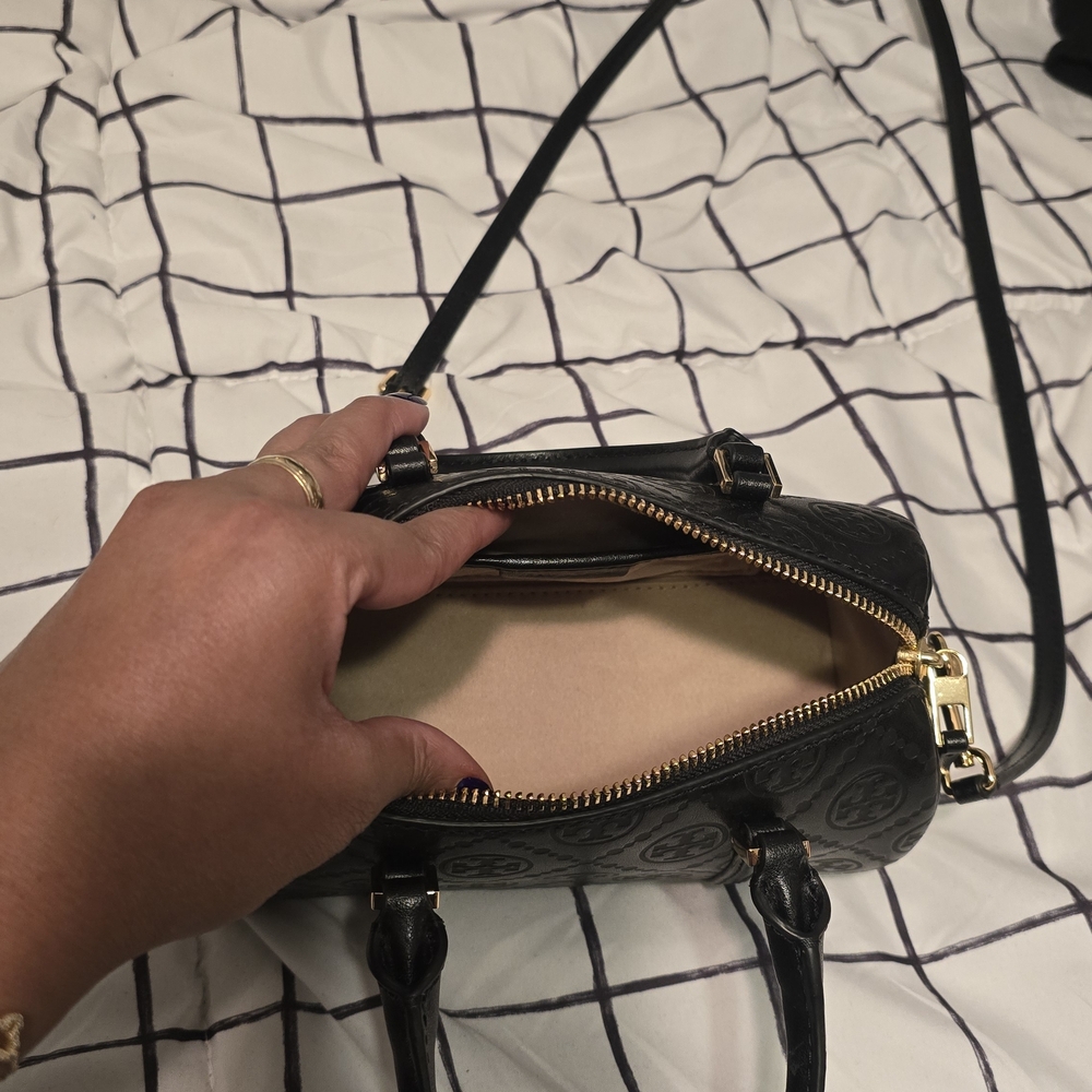 Tory Burch Mini T Monogram Barrel Bag Leather - Picture 4 of 6